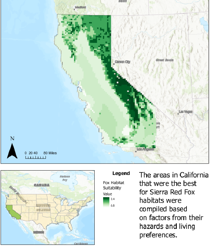 Sierra Nevada Red Fox Preferred Habitats | Spatialnode